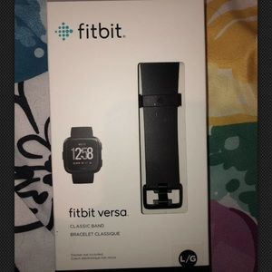 FITBIT VERSA CLASSIC BAND - BLACK - LG - BRAND NEW
